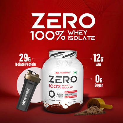 Big Muscles Zero Whey Protein 1 kg Rich Chocolate