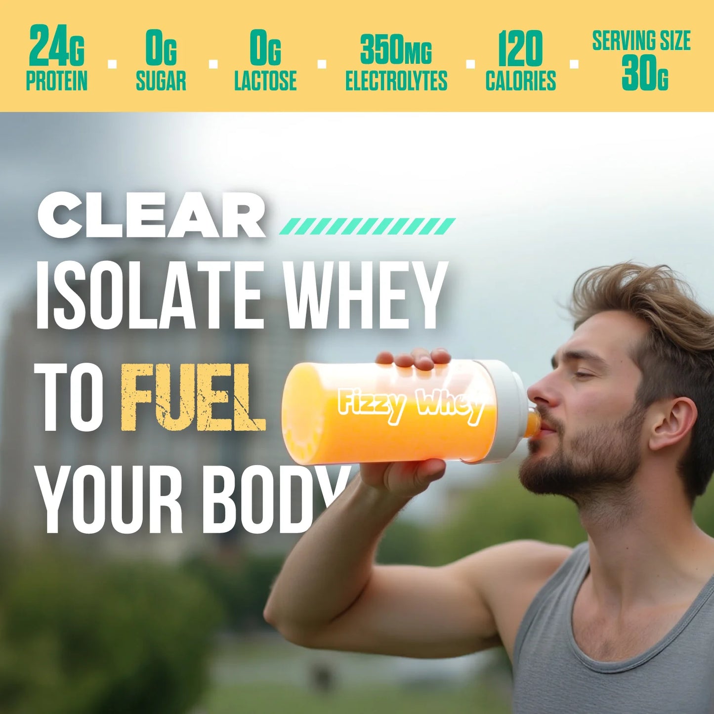 Big Muscles FIZZY WHEY MANGO 600g + FREE SHAKER