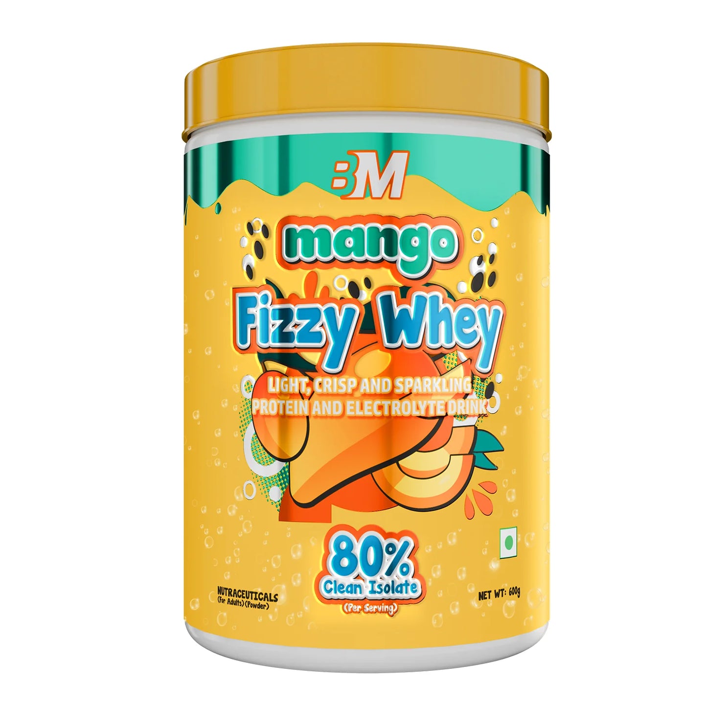 Big Muscles FIZZY WHEY MANGO 600g + FREE SHAKER