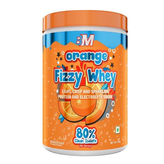 Big Muscles FIZZY WHEY ORANGE  600g + FREE SHAKER