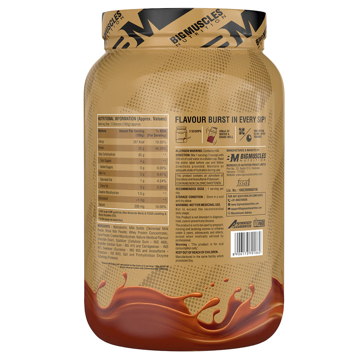 Big Muscles Xtreme Muscle Fusion 1kg Chocolate Eclaire