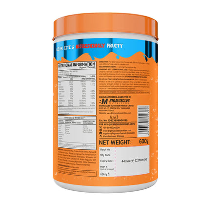 Big Muscles FIZZY WHEY ORANGE  600g + FREE SHAKER