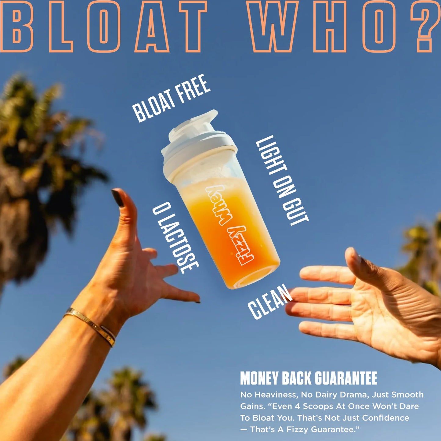 Big Muscles FIZZY WHEY ORANGE  600g + FREE SHAKER