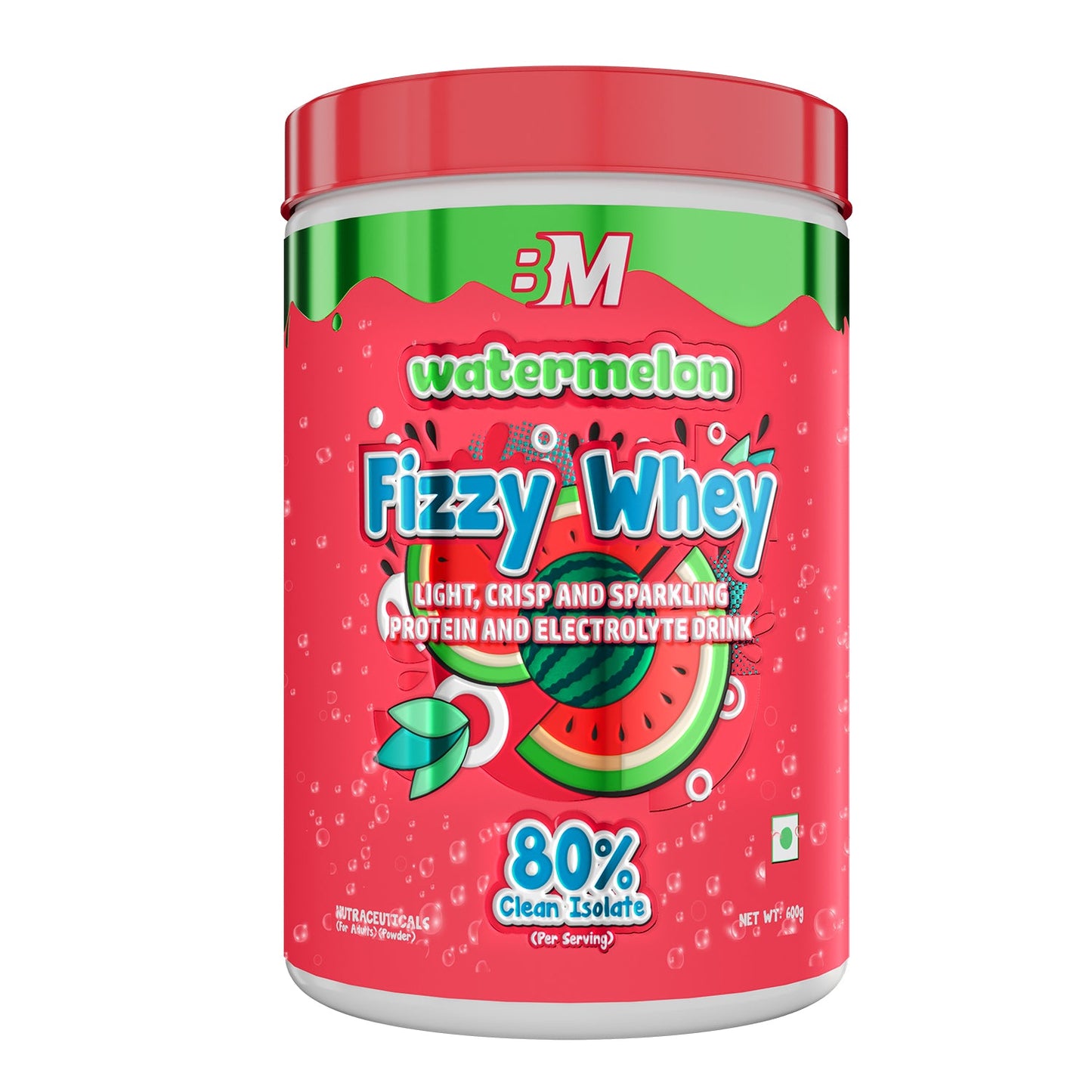 Big Muscles FIZZY WHEY WATERMELON 600g + FREE SHAKER