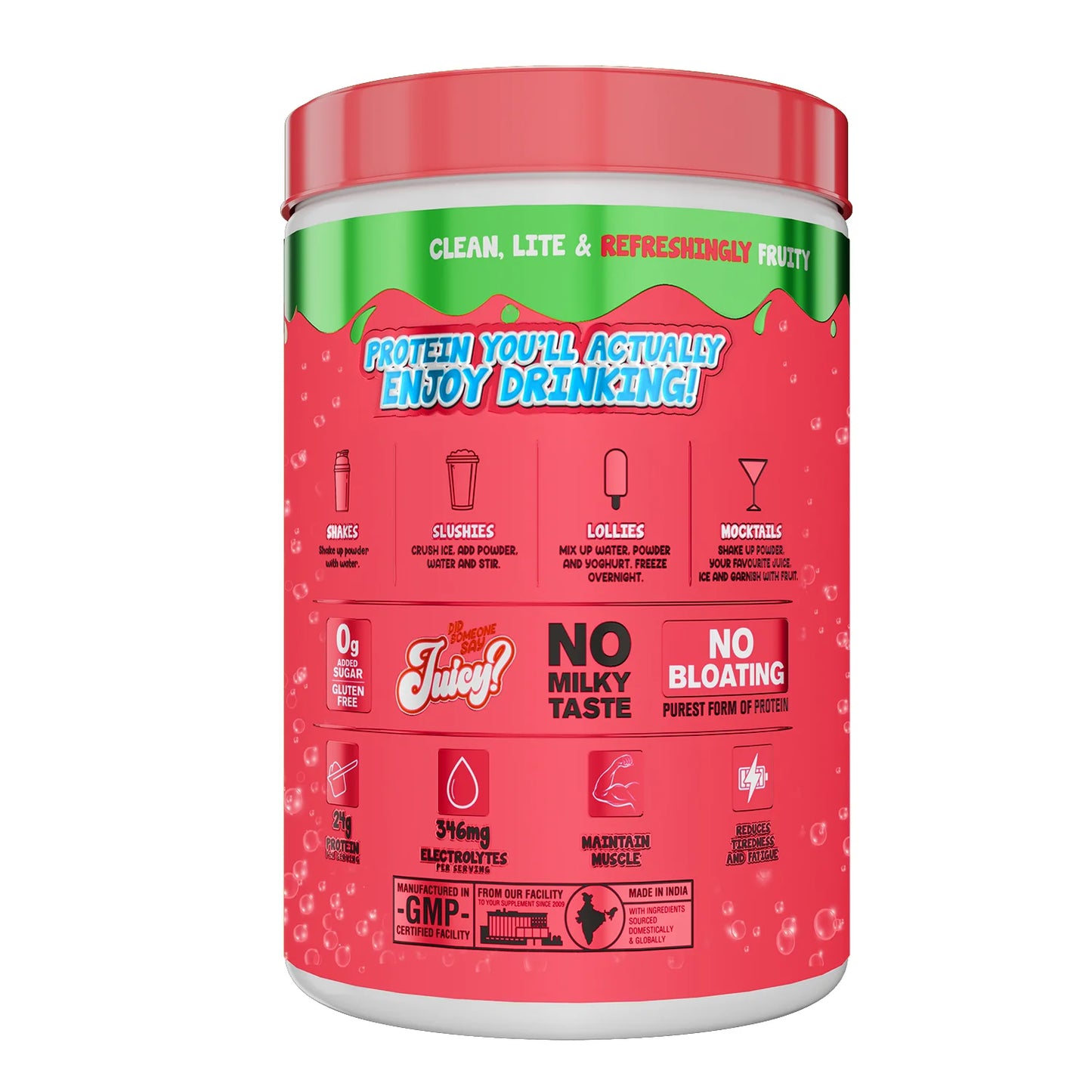 Big Muscles FIZZY WHEY WATERMELON 600g + FREE SHAKER