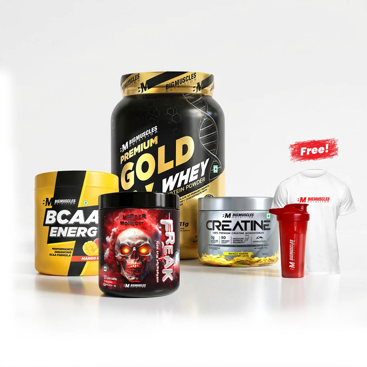 Big Muscles Daily Gymmer Combo + T shirt