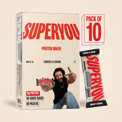 SuperYou - Cookies & Cream Protein Wafers - Pack of 10