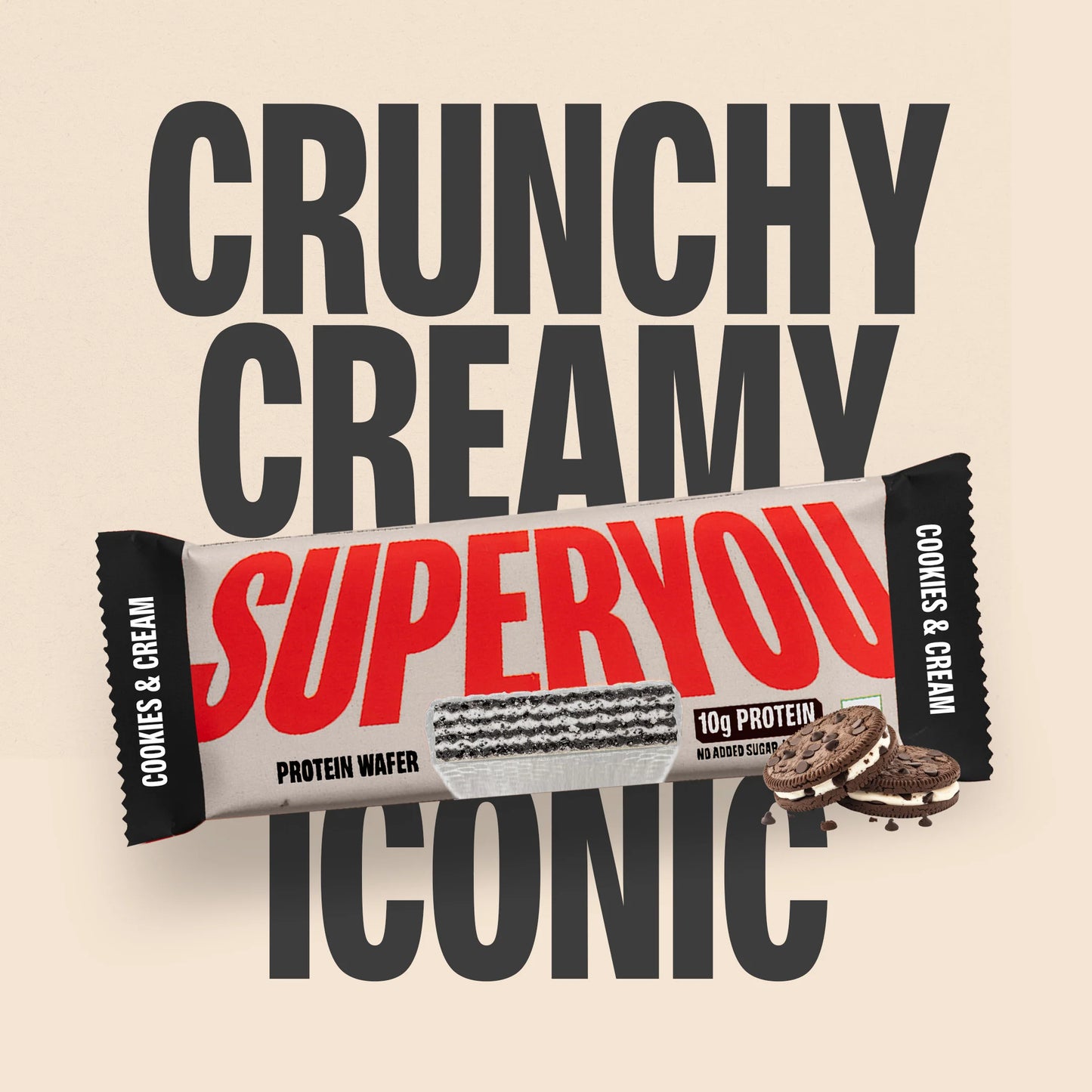 SuperYou - Cookies & Cream Protein Wafers - Pack of 10