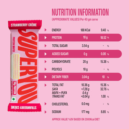 SuperYou - Strawberry Crème Protein Wafer — Pack Of 10