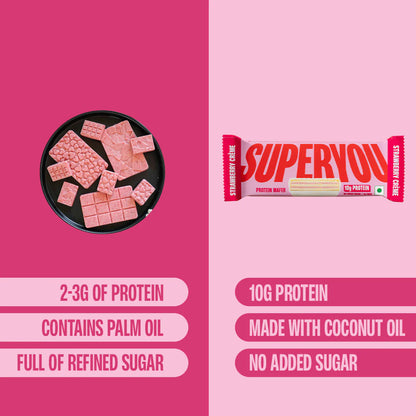 SuperYou - Strawberry Crème Protein Wafer — Pack Of 10