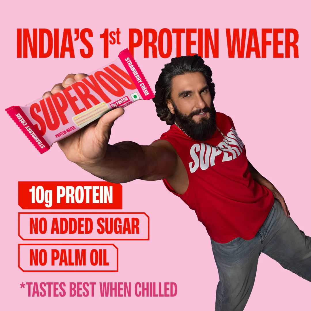 SuperYou - Strawberry Crème Protein Wafer — Pack Of 10