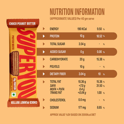 SuperYou - Choco Peanut Butter Protein Wafer — Pack of 10