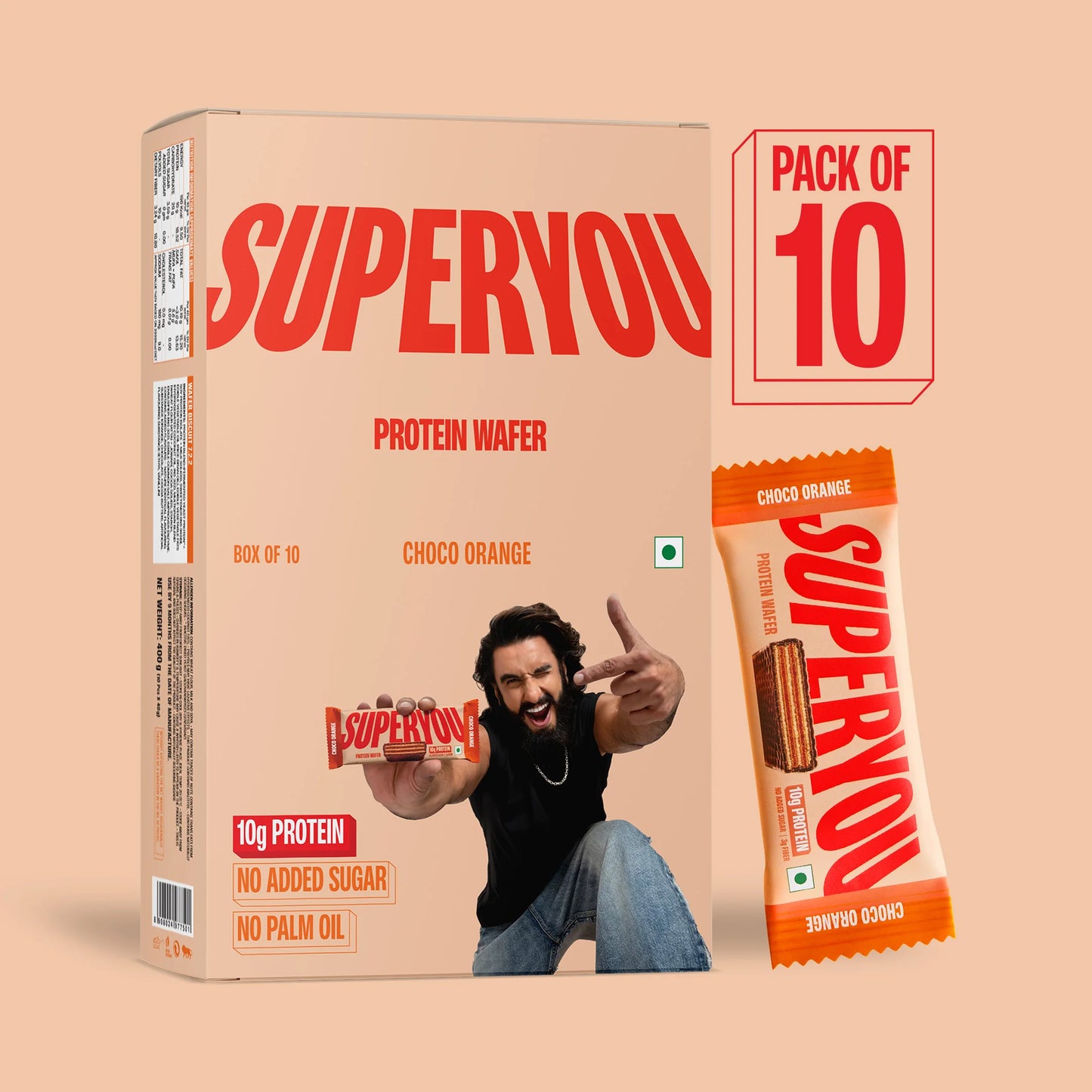 SuperYou - Orange Protein Wafer - Pack of 10