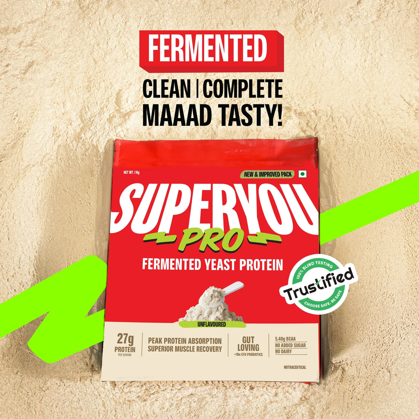 SuperYou Pro - Unflavoured - Fermented Yeast Protein 1kg