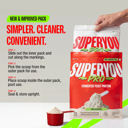 SuperYou Pro - Unflavoured - Fermented Yeast Protein 1kg