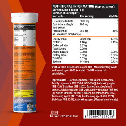FAST&UP - L-Carnitine 3000mg for Weight Loss - Lemon