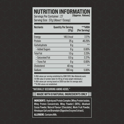 Big Muscles Clean Protein | Performance Whey | Free Premium Shaker - Rich Chocolate- 1kg