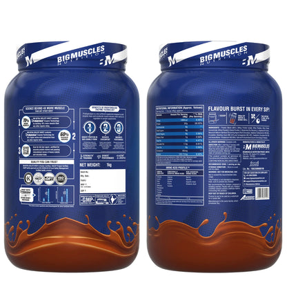 Big Muscles-Nitra Isolate Whey Protein-Rich Chocolate-1 kg