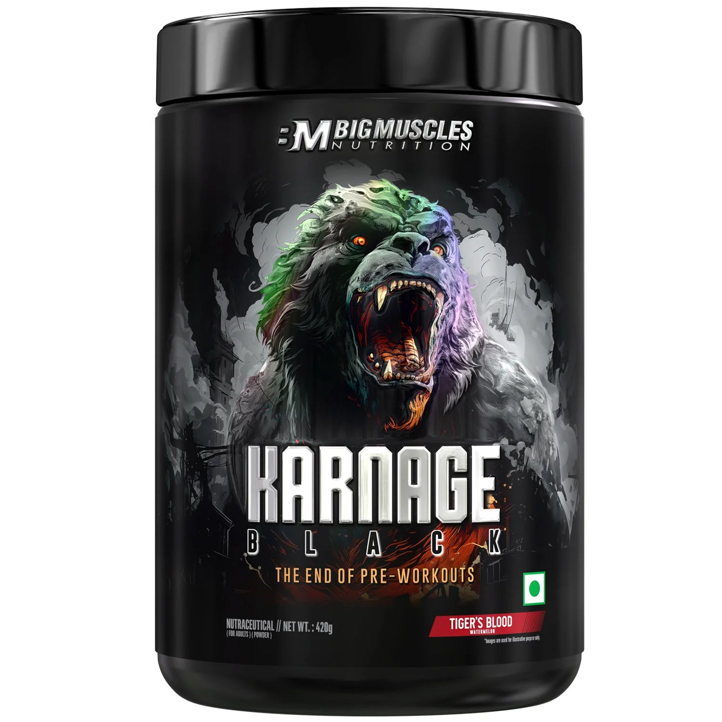 Big Muscles- Karnage Black-Tiger’s blood- 420g