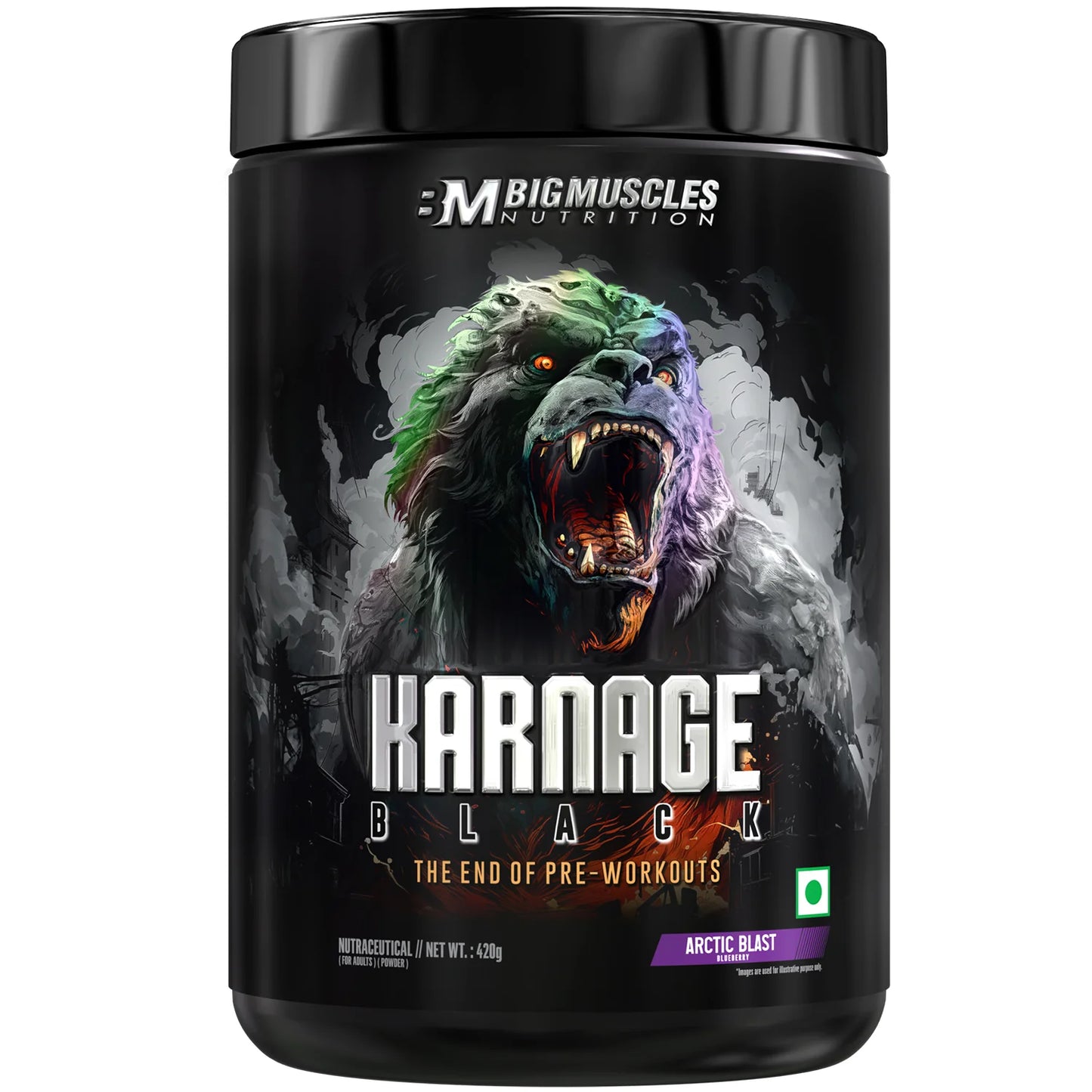 Big Muscles-Karnage Black-Arctic Blast-420g