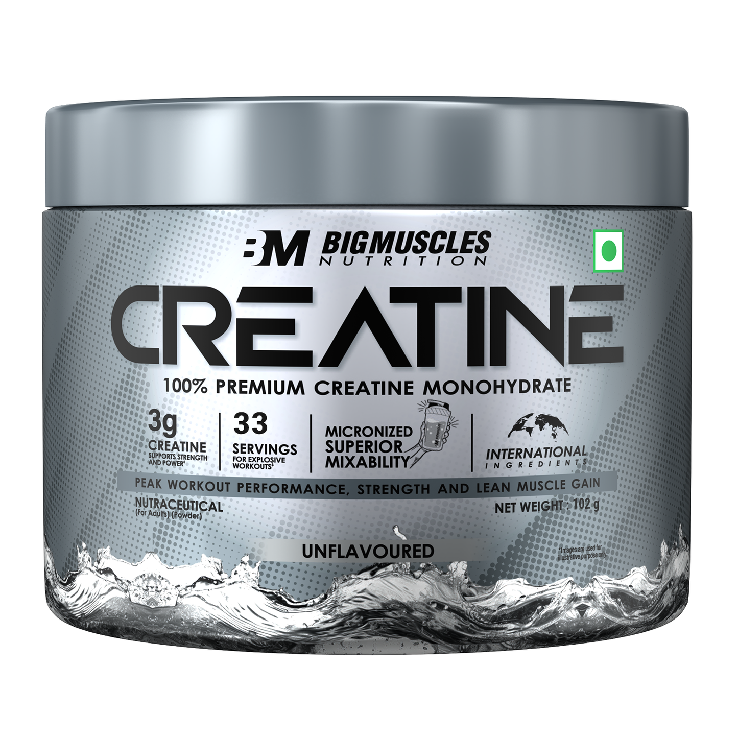 Big Muscles Creatine Unflavoured 102g