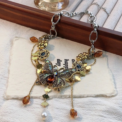 Hermosa Accessories Butterfly Flower Necklace Artificial Jewellery