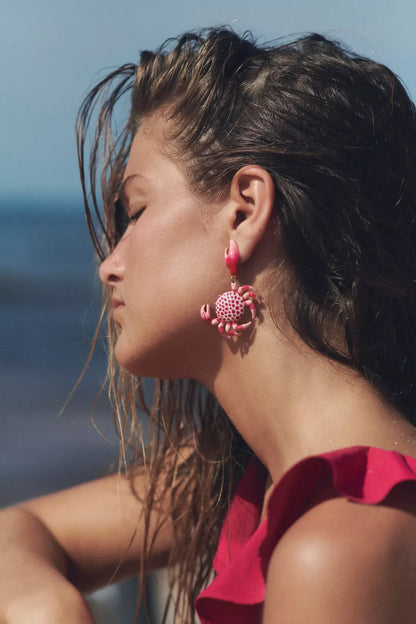 HERMOSA ACCESSORIESS
Pink Crap Earrings Artificial Jewellery