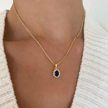 HERMOSA ACCESSORIESS
Blue Sapphire Pendant Necklace Artificial Jewellery
