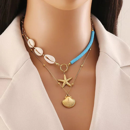 HERMOSA ACCESSORIESS
Blue Beach Layered Necklace Artificial Jewellery