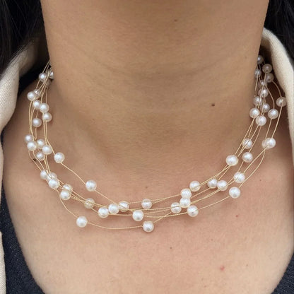 HERMOSA ACCESSORIESS
Loose Pearl Choker Necklace Artificial Jewellery