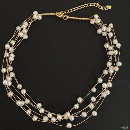 HERMOSA ACCESSORIESS
Loose Pearl Choker Necklace Artificial Jewellery