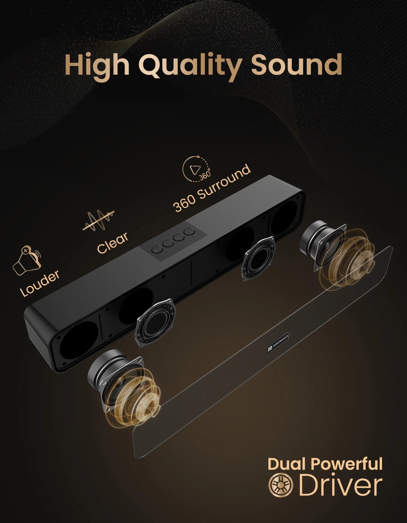 DECIBEL 24
Bluetooth 5.3 | wireless 10W HD soundbar | TWS Surround Sound | Type-C charging port