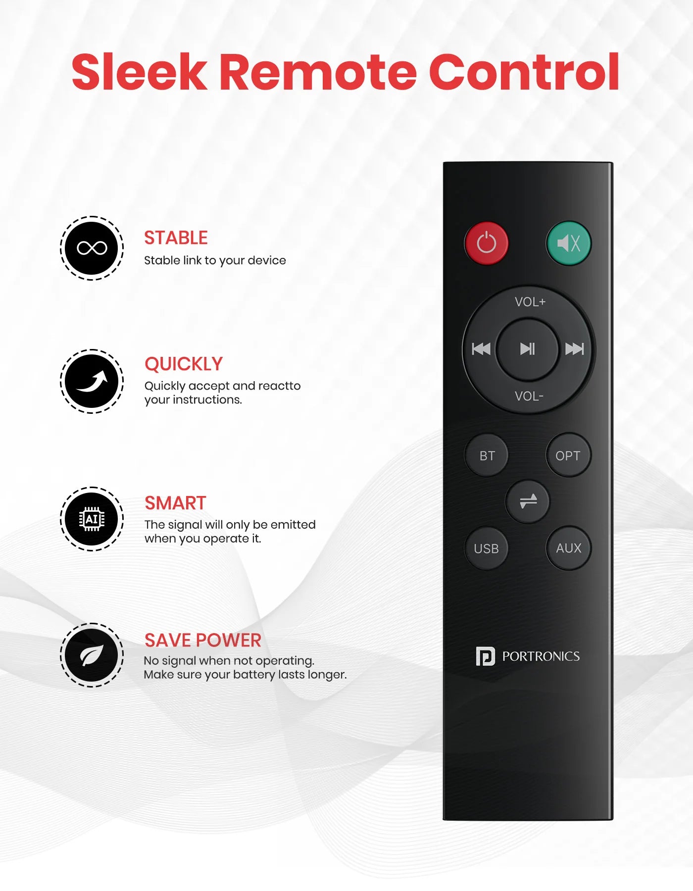 Portonics Pure Sound Pro X
Wired Subwoofer for Deep Bass | 2.1 Channel | 3 EQ Modes | Sleek Remote Control