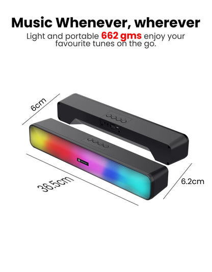 Portonics Radian
5 Hour Playtime | RGB Lights | Wide Compatibility | Type C Charging