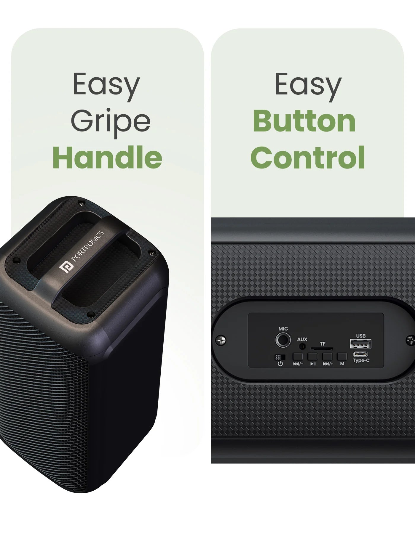 Portonics Rumble
Wired Karaoke Mic | Upto 5 Hours Playtime | Dual Dynamic Driver | Type C Fast Charging | 25W Sound Output