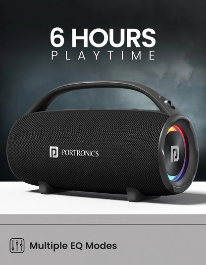 Portonics Thunder 2.0
Dual Passive Radiator | TWS Mode | RGB LED Lights| Type C Fast Charging