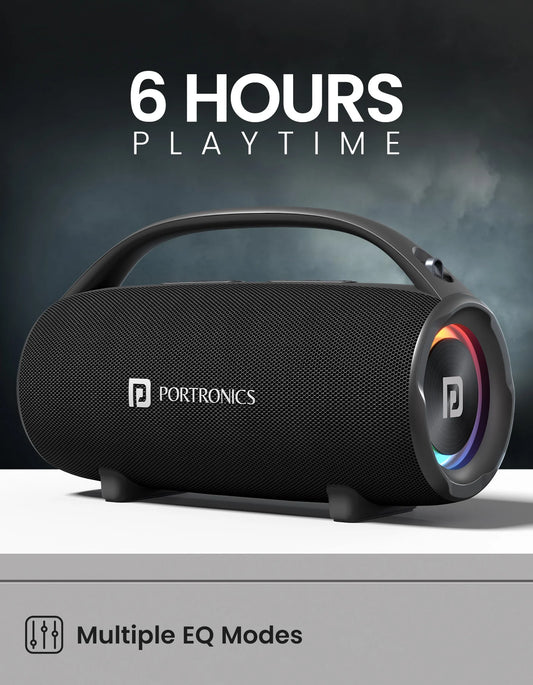Portonics Thunder 2.0
Dual Passive Radiator | TWS Mode | RGB LED Lights| Type C Fast Charging