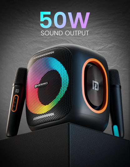 Portonics Dash 10
Dual Wireless Karaoke Mic | Dual Bass Radiator | Upto 6 Hour Playtime | Type C Fast charging