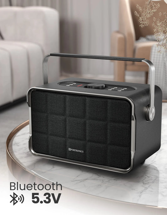 Portonics HARMONY
Bass Boost Technology | Bass/Treble Adjustment | 2.1 Channel | Leather Finish Grey