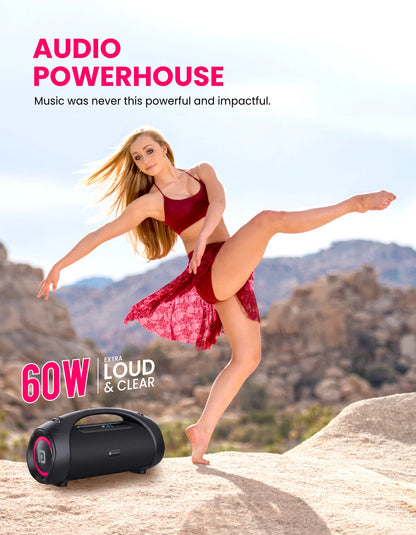 Portonics DASH 12
60W Speaker | Karaoke Mic | Multicolor LED Light | Multiple EQ Modes