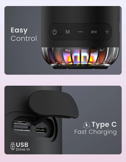 Portonics Soundpot Pro | 20w Sound Output 
RGB LED Lights | Upto 5 Hours Playtime | Immersive Sound | Type C Fast Charging