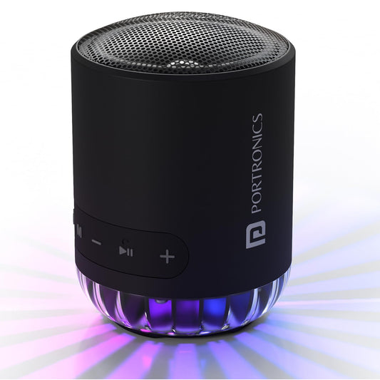 Portonics Soundpot Pro | 20w Sound Output 
RGB LED Lights | Upto 5 Hours Playtime | Immersive Sound | Type C Fast Charging