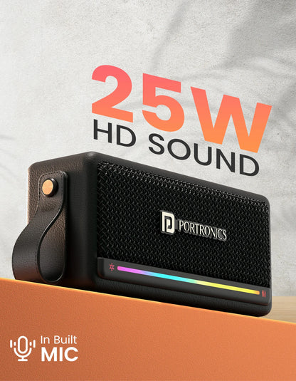 Portonics Harmony Mini
25W HD Sound | Upto 6 Hour Playback | EQ Adjustments | Type C Charging | Black
