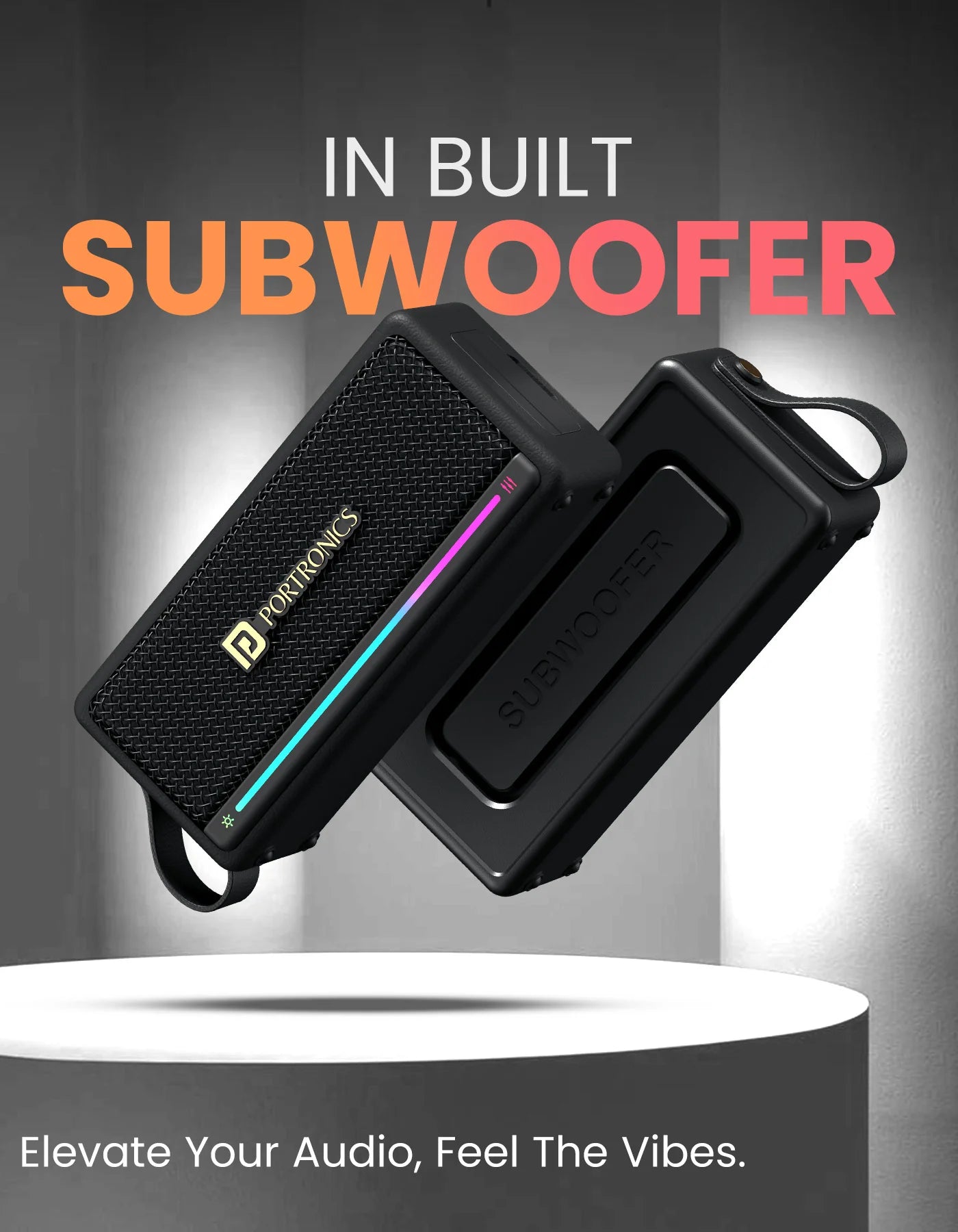 Portonics Harmony Mini
25W HD Sound | Upto 6 Hour Playback | EQ Adjustments | Type C Charging | Black