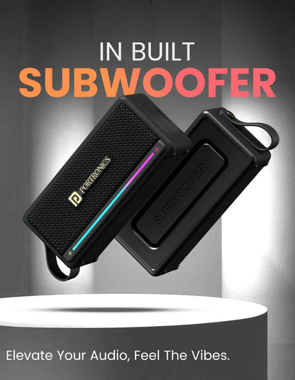 Portonics Harmony Mini
25W HD Sound | Upto 6 Hour Playback | EQ Adjustments | Type C Charging | Black