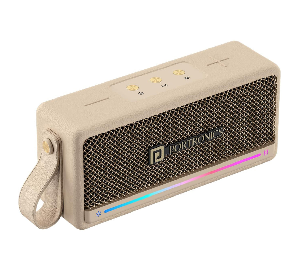 Portonics Harmony Mini
25W HD Sound | Upto 6 Hour Playback | EQ Adjustments | Type C Charging | Beige