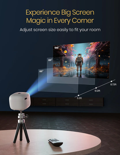 Portonics Pico 14
720P Full HD | Upto 100” Display Projection | Dual Band Wifi/Bluetooth 5.4 | Android 13 OS Based