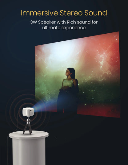 Portonics Pico 14
720P Full HD | Upto 100” Display Projection | Dual Band Wifi/Bluetooth 5.4 | Android 13 OS Based