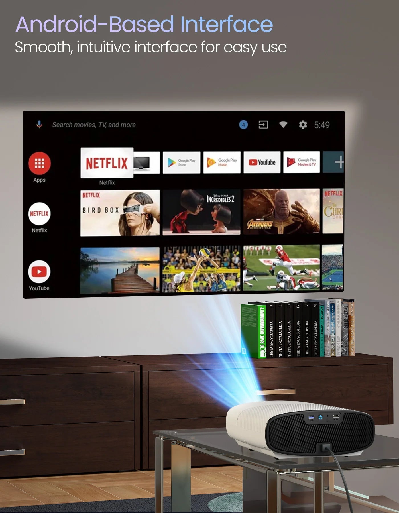 Portonics Beem 530
1080p Full HD | 15W Speaker | Android Based Interface | 7600 Lumens