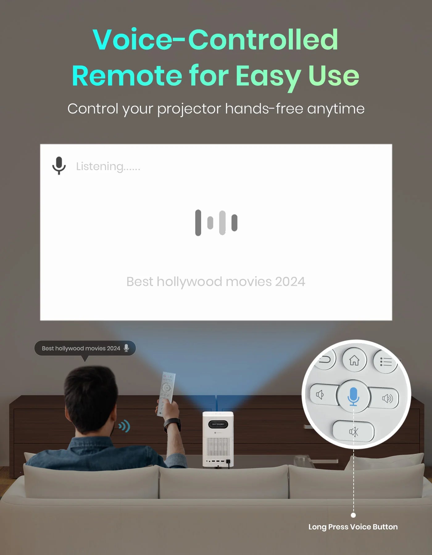 Portonics Beem 500
1080p FHD Native | Voice-enabled Remote | 6700 Lumens | 16W Speakers